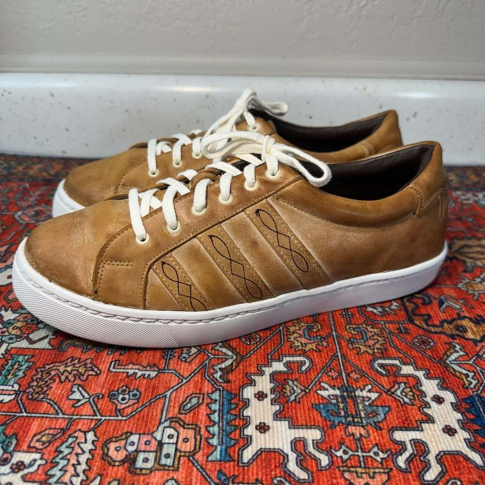 Agave Sky Sheridan Olden Tan Leather Tennis Shoes Women’s 11 Western $134